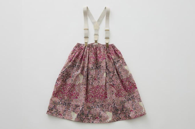 eLfinFolk エルフィンフォルク<br>【27ssご予約】<br>FLoraL Reverie Suspenders Skirt<br>30_elf-271F29
