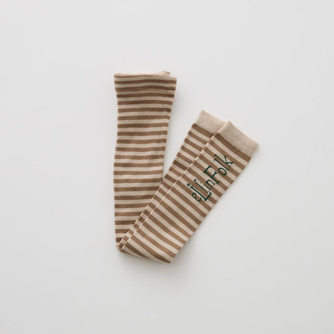eLfinFolk <br>エルフィンフォルク<br>【26awご予約】<br>Stripe ＆ LOGO Leggins<br>32_elf-231A49