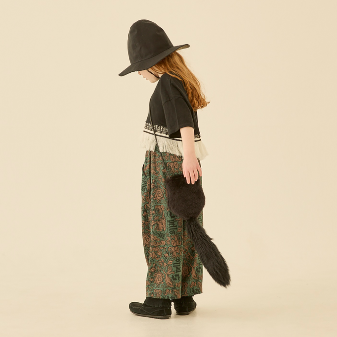 eLfinFolk <br>エルフィンフォルク<br>Magic Spell print Vintage Satin Pants<br>elf-242F08/F09/F10