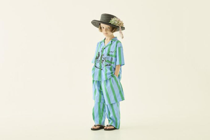 eLfinFolk エルフィンフォルク<br>【27ssご予約】<br>Wide stripe Pants<br>37_elf-271F36