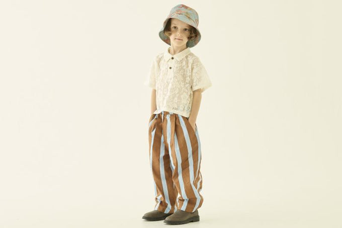 eLfinFolk エルフィンフォルク<br>【27ssご予約】<br>Wide stripe Pants<br>37_elf-271F36