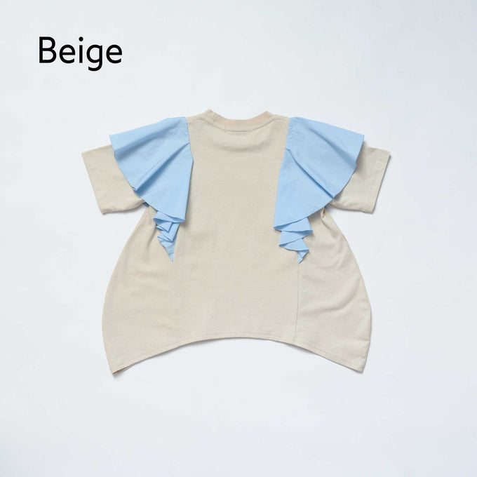NUNUFORME<br> ヌヌフォルム<br>【27ssご予約 2月入荷予定】<br>コクーンフリルＴシャツ<br>38-nc27-853-729