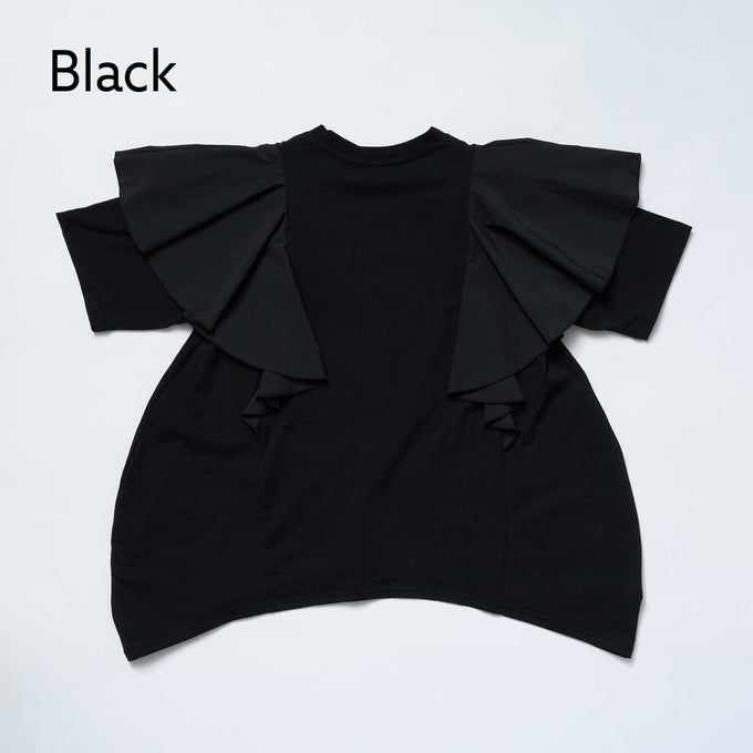 NUNUFORME<br> ヌヌフォルム<br>【27ssご予約 2月入荷予定】<br>コクーンフリルＴシャツ<br>38-nc27-853-729