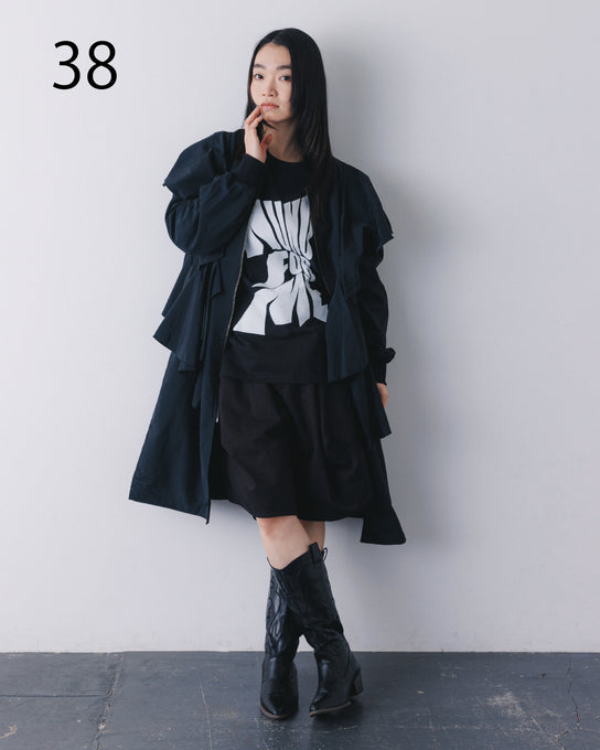 NUNUFORME<br> ヌヌフォルム<br>【26awご予約 8月入荷予定】<br>ランダムフリルジャンパー<br>22-nf26-499-025