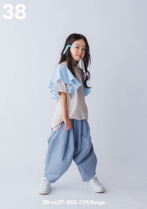 NUNUFORME<br> ヌヌフォルム<br>【27ssご予約 2月入荷予定】<br>コクーンフリルＴシャツ<br>38-nc27-853-729