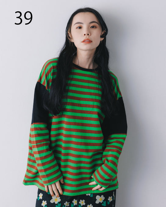NUNUFORME<br> ヌヌフォルム<br>【26awご予約 8月入荷予定】<br>ランダムボーダーT<br>39-nf26-995-723