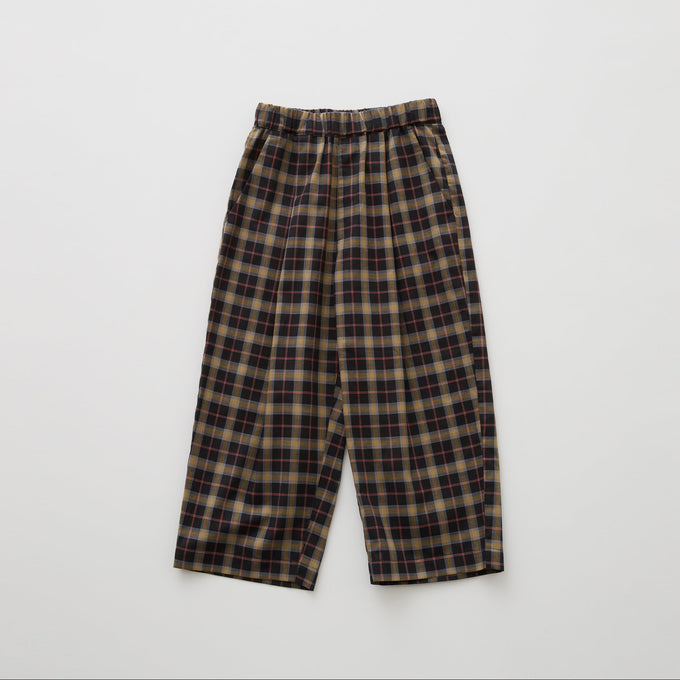 eLfinFolk <br>エルフィンフォルク<br>【26awご予約】<br>Brit Check Wide Pants<br>03_elf-262F05