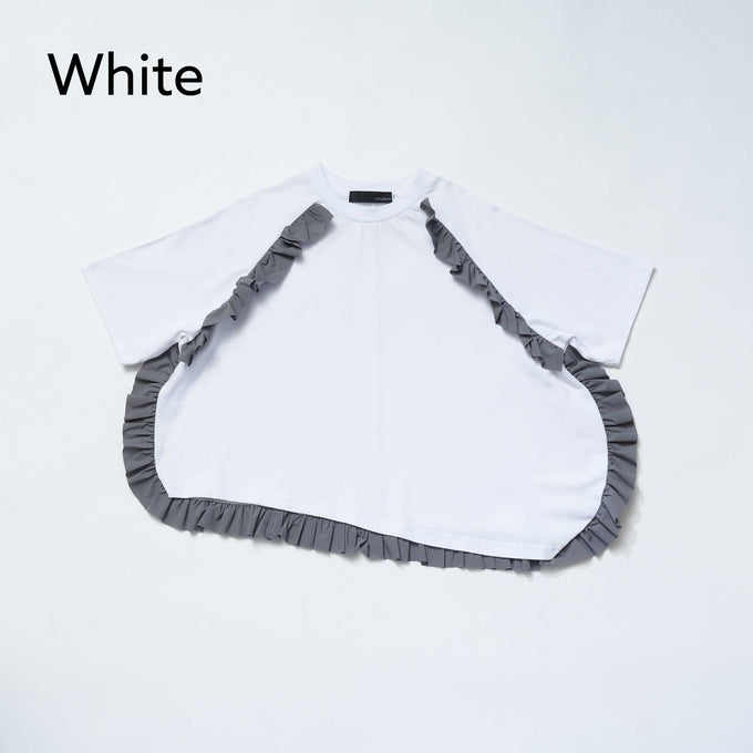 NUNUFORME<br> ヌヌフォルム<br>【27ssご予約 2月入荷予定】<br>アシンメトリーフリルＴ<br>40-nc27-966-729