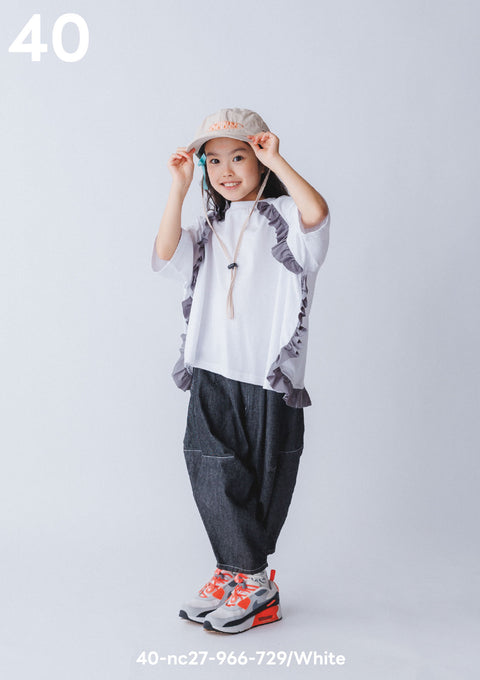 NUNUFORME<br> ヌヌフォルム<br>【27ssご予約 2月入荷予定】<br>アシンメトリーフリルＴ<br>40-nc27-966-729