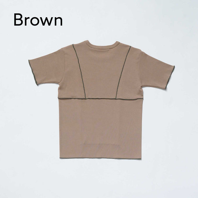 NUNUFORME<br> ヌヌフォルム<br>【27ssご予約 7月入荷予定】<br>メローリブＴシャツ<br>42-nc27-855-730