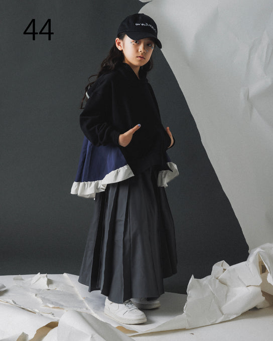 NUNUFORME<br> ヌヌフォルム<br>【26awご予約 8月入荷予定】<br>ミックスフリルパーカー<br>44-nf26-879-728