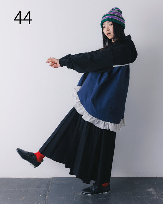 NUNUFORME<br> ヌヌフォルム<br>【26awご予約 8月入荷予定】<br>ミックスフリルパーカー<br>44-nf26-879-728