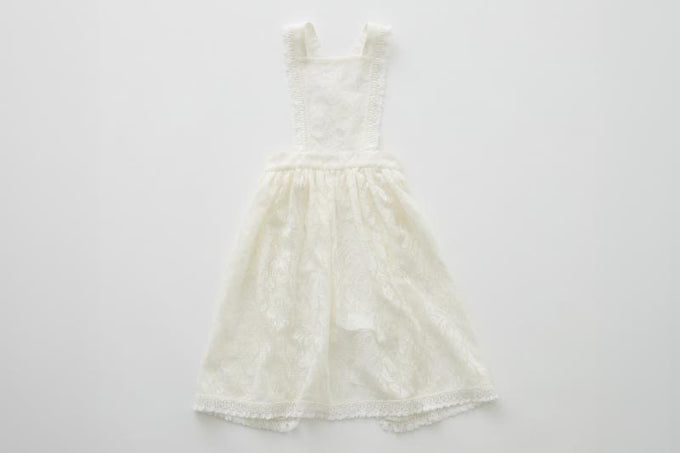 eLfinFolk エルフィンフォルク<br>【27ssご予約】<br>Flora Lace Pinafore Dress<br>44_elf-271F43