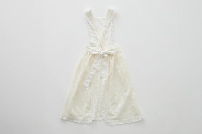 eLfinFolk エルフィンフォルク<br>【27ssご予約】<br>Flora Lace Pinafore Dress<br>44_elf-271F43