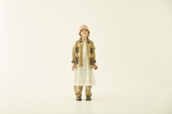 eLfinFolk エルフィンフォルク<br>【27ssご予約】<br>Flora Lace Pinafore Dress<br>44_elf-271F43