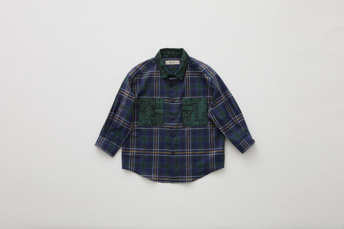 eLfinFolk <br>エルフィンフォルク<br>【26awご予約】<br>Brit Check Shirts<br>04_elf-262F08