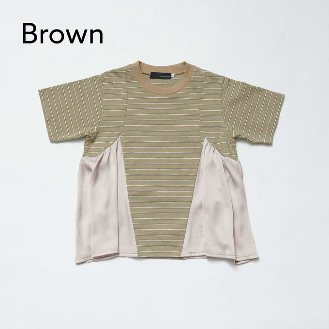 NUNUFORME<br> ヌヌフォルム<br>【27ssご予約 3月入荷予定】<br>サイドギャザーＴシャツ<br>53-nf27-858-726