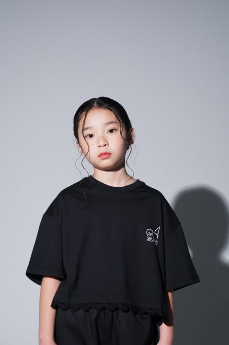 UNIONINI<br>ユニオニーニ<br>【27ssご予約】<br>cat cropped tee<br>CS-100