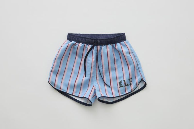 eLfinFolk エルフィンフォルク<br>【27ssご予約】<br>Double Stripe Girls surf shorts<br>57_elf-271F56