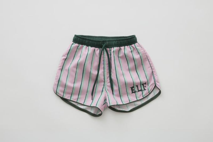 eLfinFolk エルフィンフォルク<br>【27ssご予約】<br>Double Stripe Girls surf shorts<br>57_elf-271F56