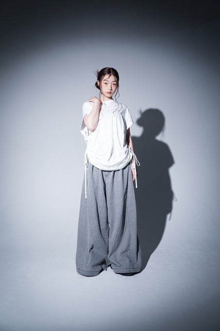 UNIONINI<br>ユニオニーニ<br>【27ssご予約】<br>gather sleeveless tee<br>CS-096