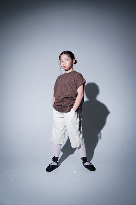 UNIONINI<br>ユニオニーニ<br>【27ssご予約】<br>gather sleeveless tee<br>CS-096