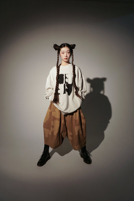 UNIONINI<br>ユニオニーニ<br>【26awご予約9-10月入荷予定】<br>teddy pattern big pants<br>PT-101