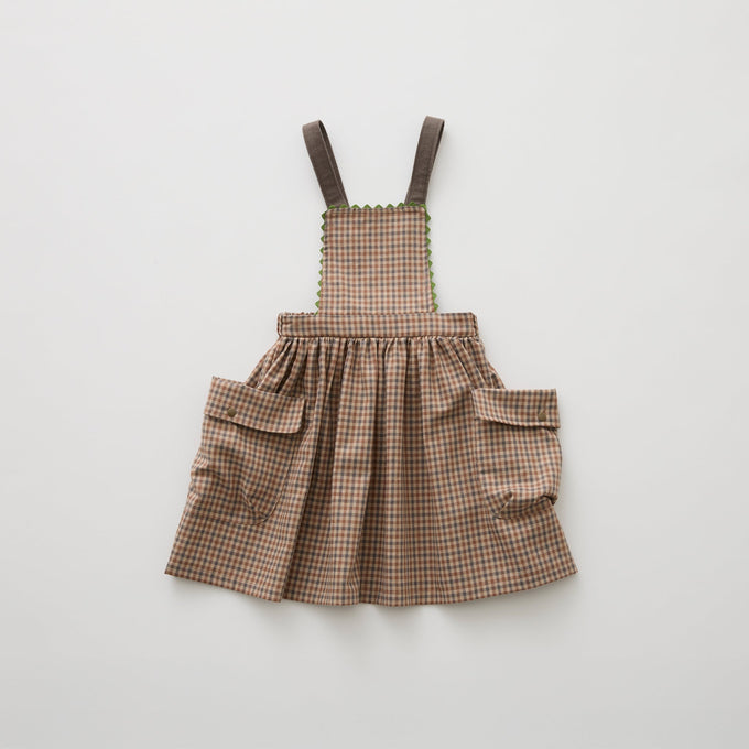 eLfinFolk <br>エルフィンフォルク<br>【26awご予約】<br>Country Check Pinafore Dress<br>09_elf-262F18