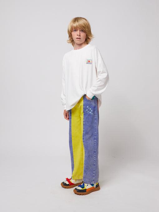 BOBOCHOSES<br>ボボショセス<br>【25ssご予約】<br>Color blockdenim pants<br>125AC08799102