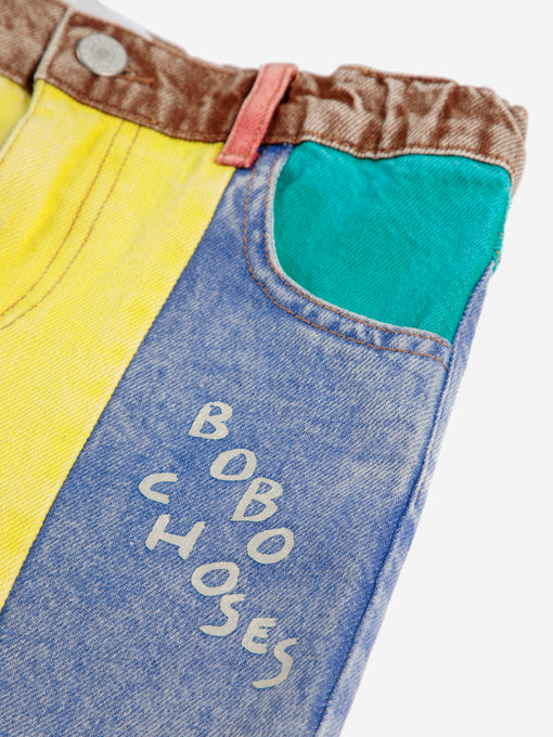 BOBOCHOSES<br>ボボショセス<br>【25ssご予約】<br>Color blockdenim pants<br>125AC08799102