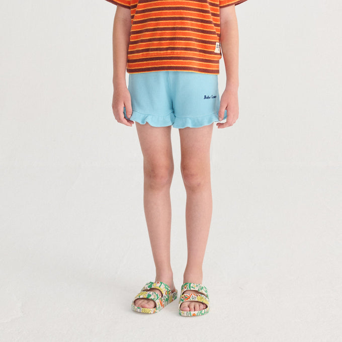 BOBOCHOSES<br>ボボショセス<br>【26ssご予約】<br>Bobo Choses ruffled shorts<br>B126AC062