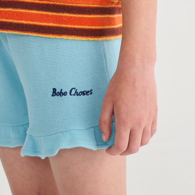 BOBOCHOSES<br>ボボショセス<br>【26ssご予約】<br>Bobo Choses ruffled shorts<br>B126AC062