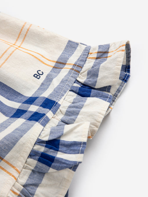 BOBOCHOSES<br>ボボショセス<br>【26ssご予約】<br>Fun Tartan ruffled woven shorts<br>B126AC071