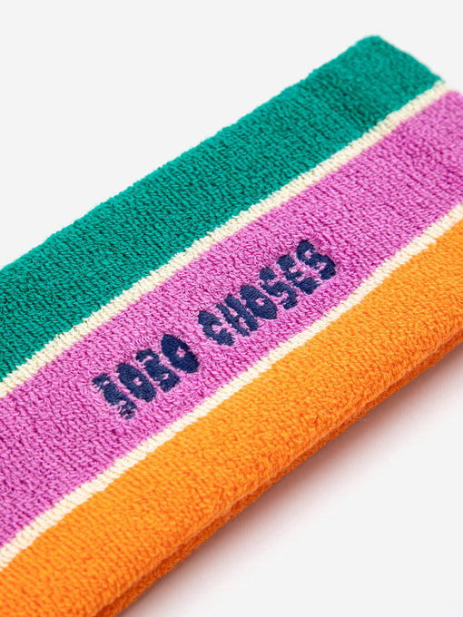 BOBOCHOSES<br>ボボショセス<br>【26ssご予約】<br>Bobo Choses Striped terry cloth headband<br>B126AI026