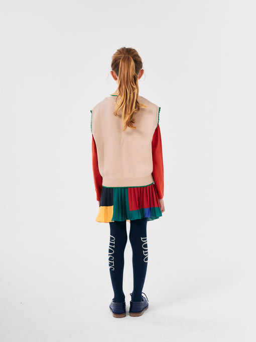 BOBOCHOSES<br>ボボショセス<br>Color Block pleated woven skirt<br>B224AC071