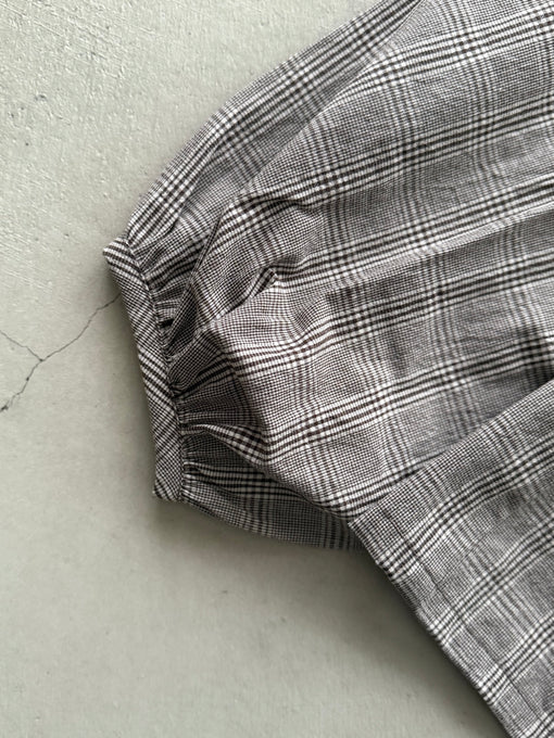 UNIONINI<br>ユニオニーニ<br>【26awご予約9-10月入荷予定】<br>checked blouse<br>BL-035