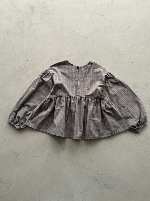 UNIONINI<br>ユニオニーニ<br>【26awご予約9-10月入荷予定】<br>checked blouse<br>BL-035