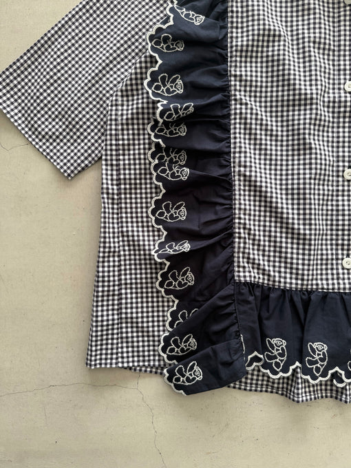 UNIONINI<br>ユニオニーニ<br>【27ssご予約】<br>teddy lace blouse<br>BL-038-2