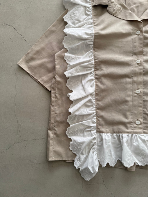 UNIONINI<br>ユニオニーニ<br>【27ssご予約】<br>teddy lace blouse<br>BL-038-1