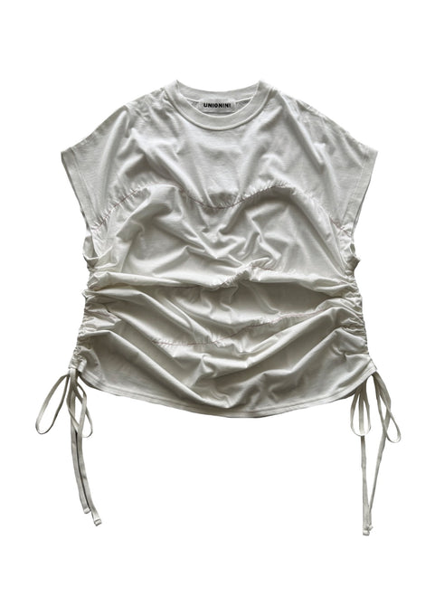 UNIONINI<br>ユニオニーニ<br>【27ssご予約】<br>gather sleeveless tee<br>CS-096