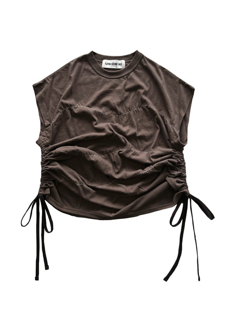 UNIONINI<br>ユニオニーニ<br>【27ssご予約】<br>gather sleeveless tee<br>CS-096