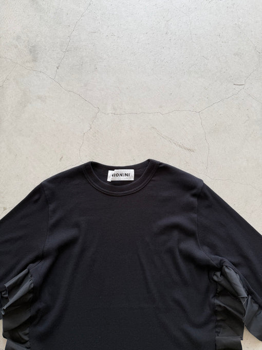 UNIONINI<br>ユニオニーニ<br>【27ssご予約】<br>rib frill long tee<br>CS-099
