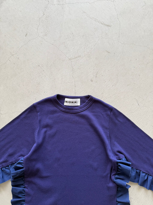 UNIONINI<br>ユニオニーニ<br>【27ssご予約】<br>rib frill long tee<br>CS-099