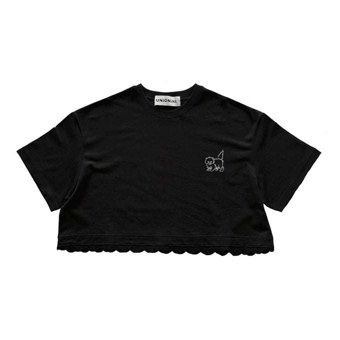 UNIONINI<br>ユニオニーニ<br>【27ssご予約】<br>cat cropped tee<br>CS-100