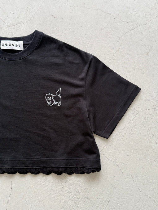 UNIONINI<br>ユニオニーニ<br>【27ssご予約】<br>cat cropped tee<br>CS-100