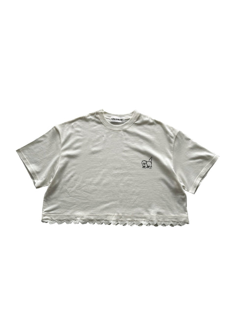 UNIONINI<br>ユニオニーニ<br>【27ssご予約】<br>cat cropped tee<br>CS-100