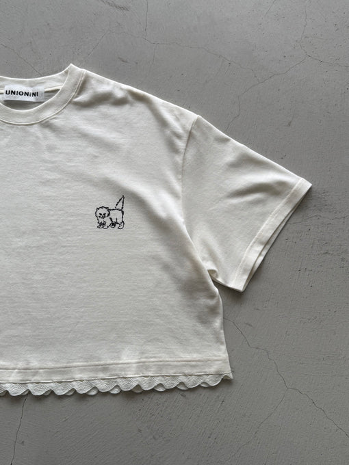 UNIONINI<br>ユニオニーニ<br>【27ssご予約】<br>cat cropped tee<br>CS-100