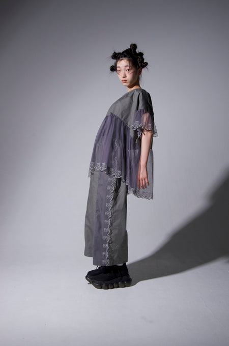 UNIONINI<br>ユニオニーニ<br>【26ssご予約】<br>teddybear lace long pants<br>PT-116