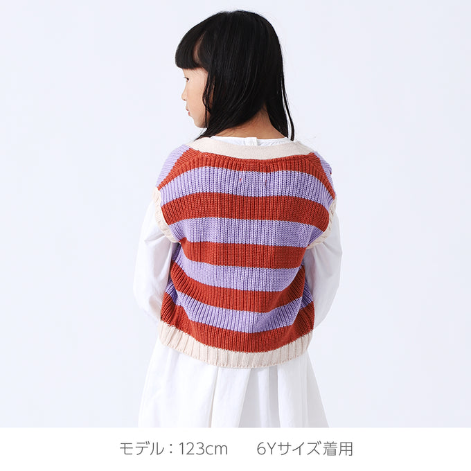 piupiuchic ピウピウチック<br>ボーダーニットベスト<br>SS24.TRC2405