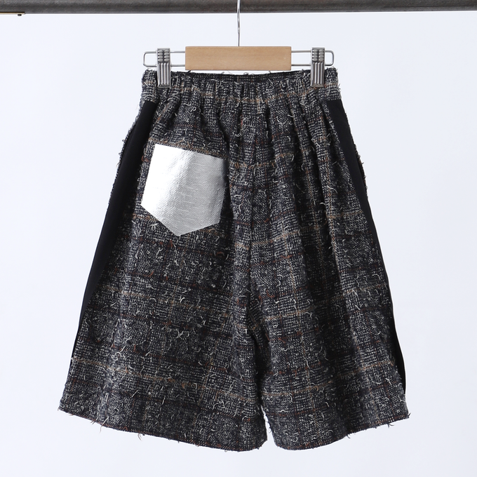 frankygrow<br>フランキーグロウ<br>NEEDLE PUNCHED COTTON TWEED CHECKED CULOTTESキュロット<br>25SBT-372